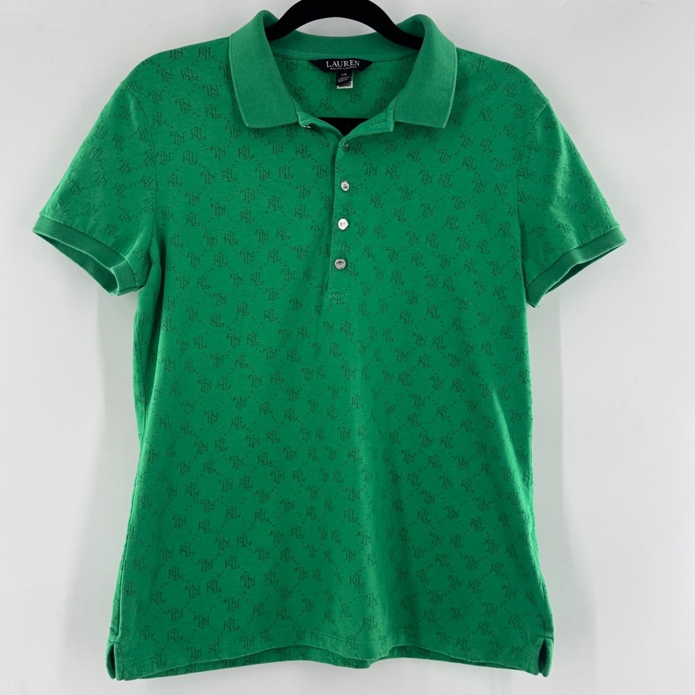 Lauren Ralph Lauren Green Polo Button-Down Shirt